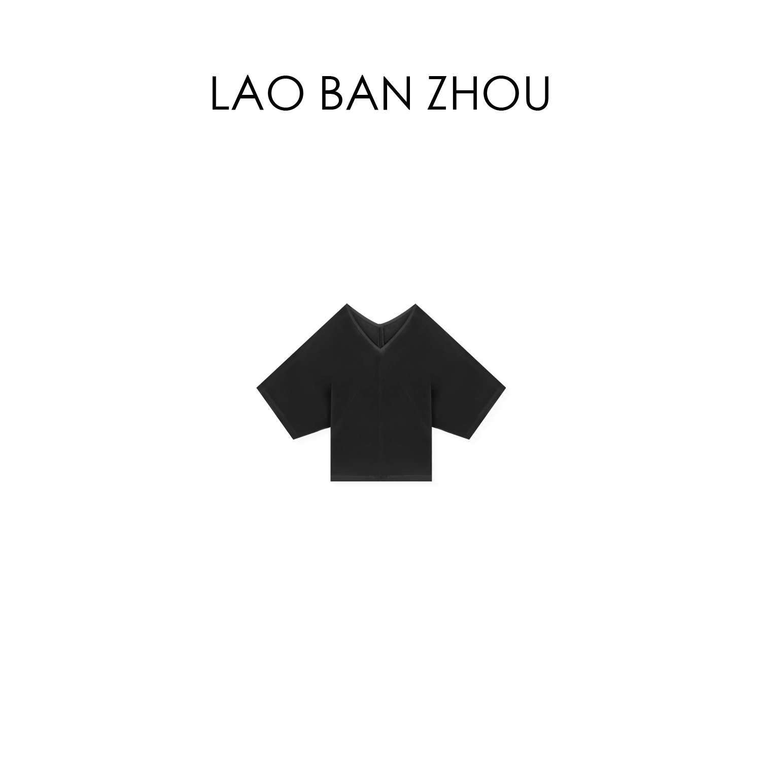 【老板周】优雅典范 夏季新品随性v领显瘦短袖上衣