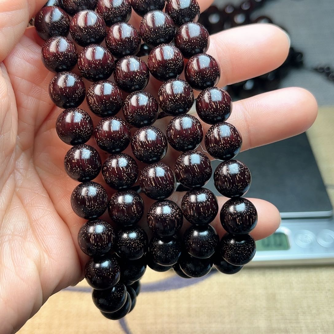 檀香紫檀（小叶紫檀）1.0 108颗 爆星