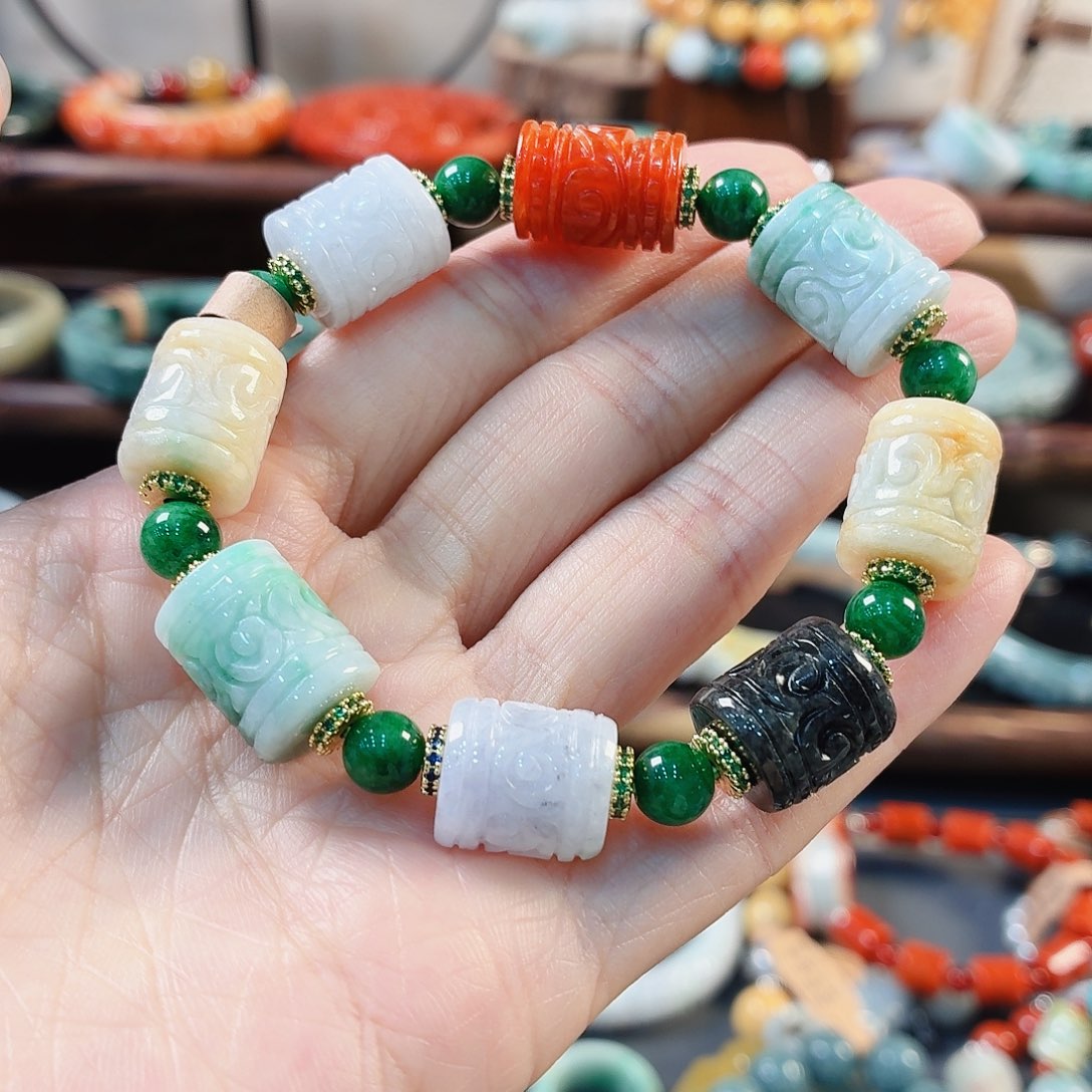 ****o翡翠未镶嵌手链手串