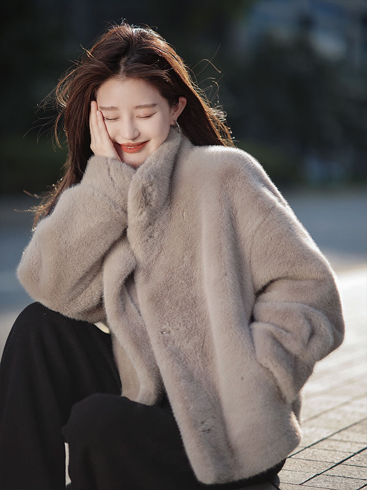 【立领60厘米】新款宽松设计百搭雪兰貂立领新款女装外套