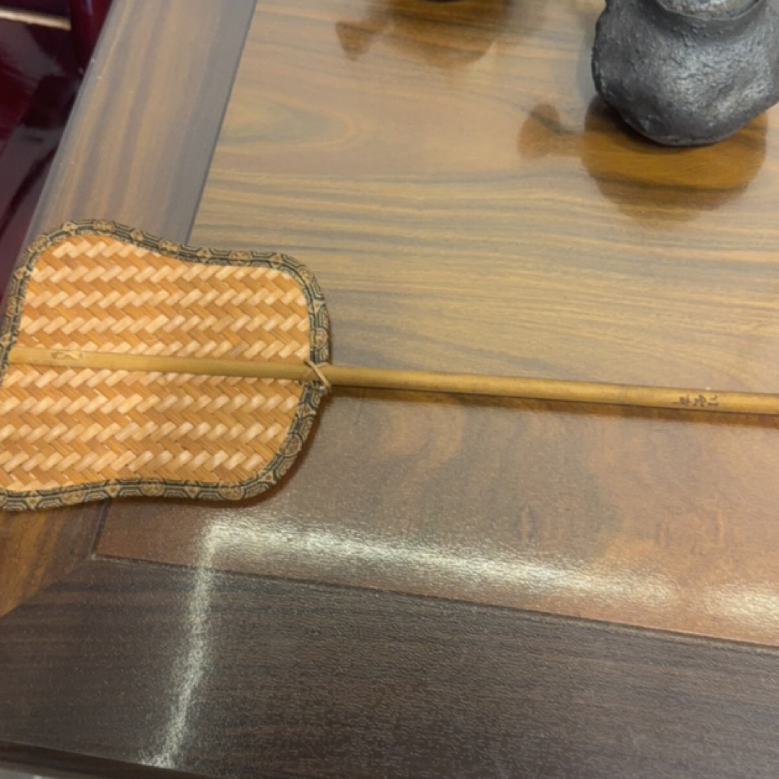 竹制围炉煮茶小扇子一个