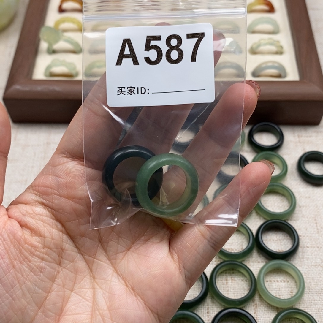 蛇纹石玉未镶嵌戒指戒指