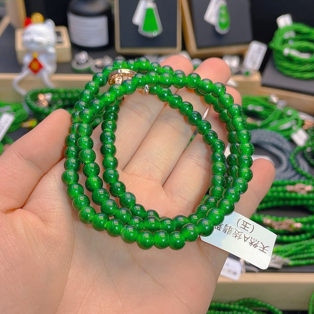 翡翠手链未镶嵌项链卡6