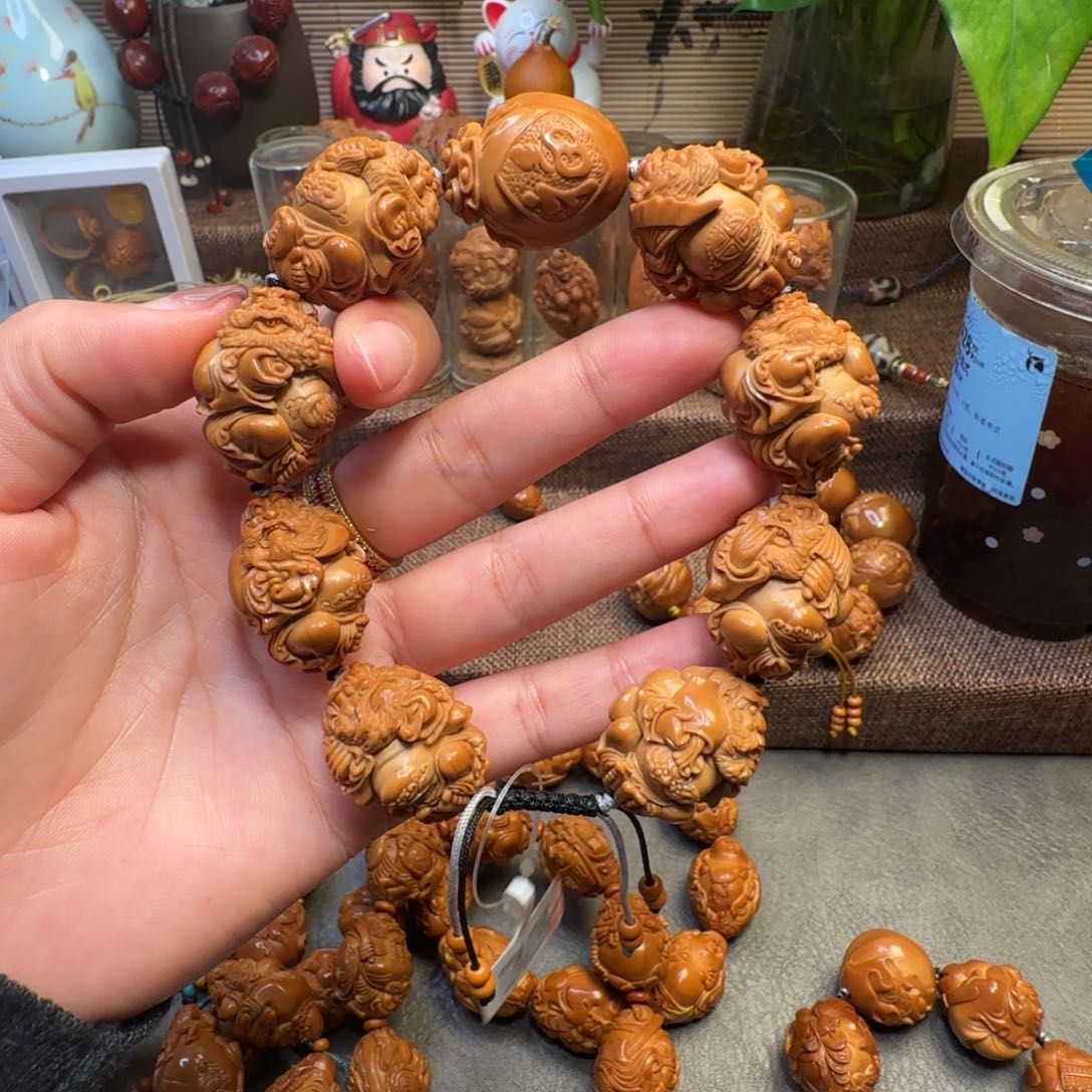 橄榄核手串洪*钟馗手串
