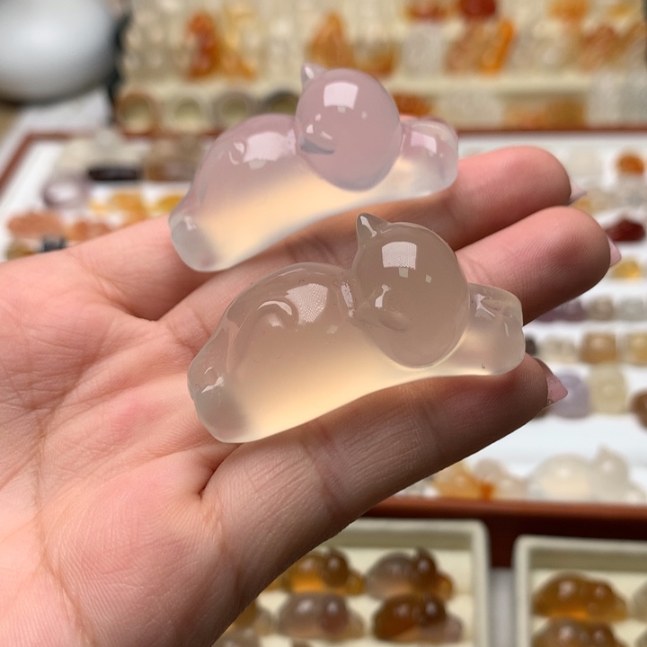 玛瑙/玉髓未镶嵌玛瑙无相大趴趴猫