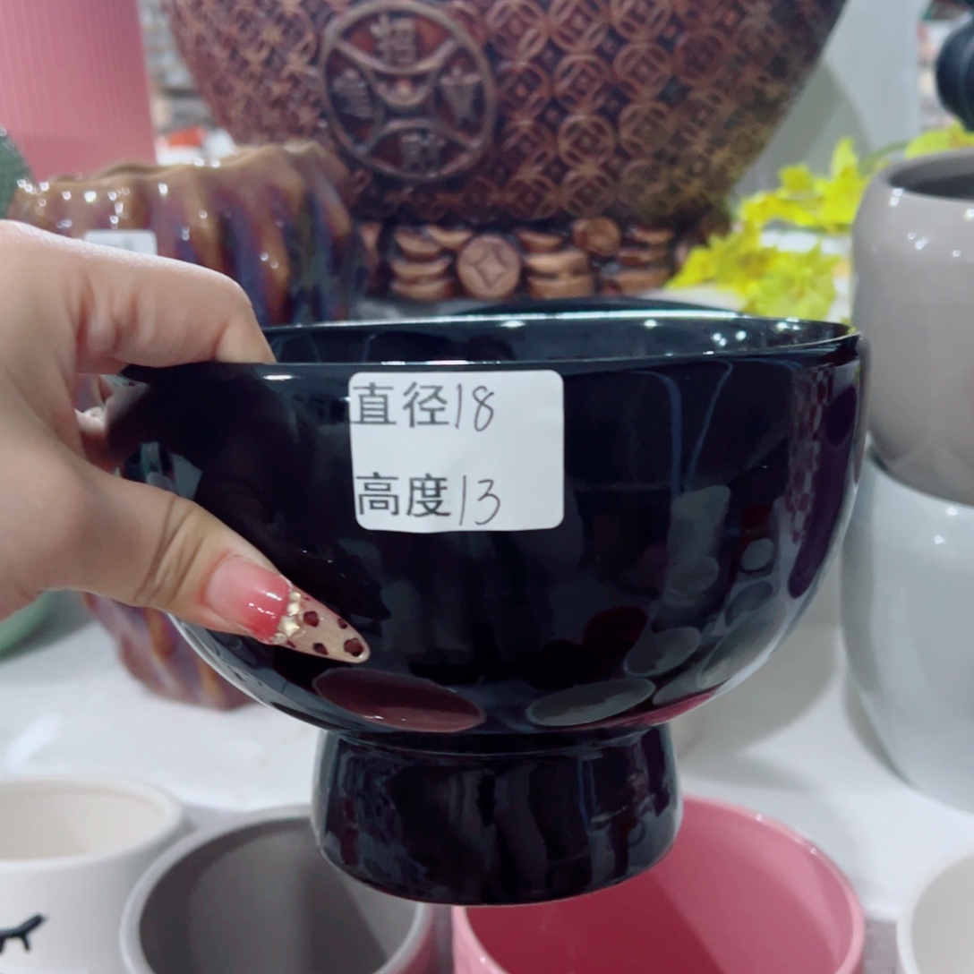 有孔，陶瓷花盆满10米包邮发货