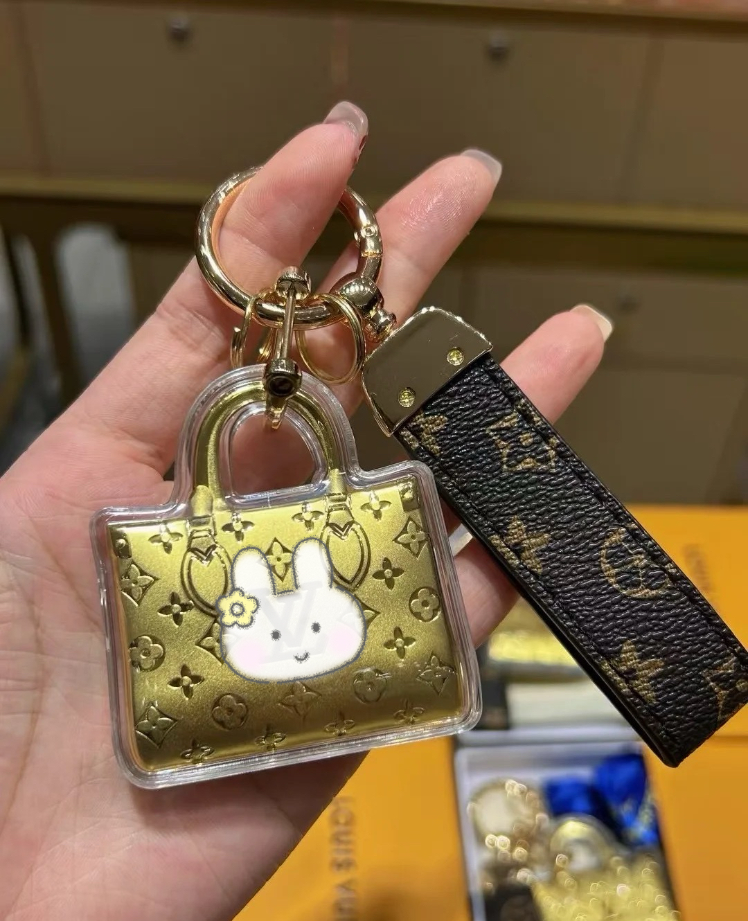 含金工艺品含金时尚包包钥匙扣情人节生日礼物送女友送闺蜜