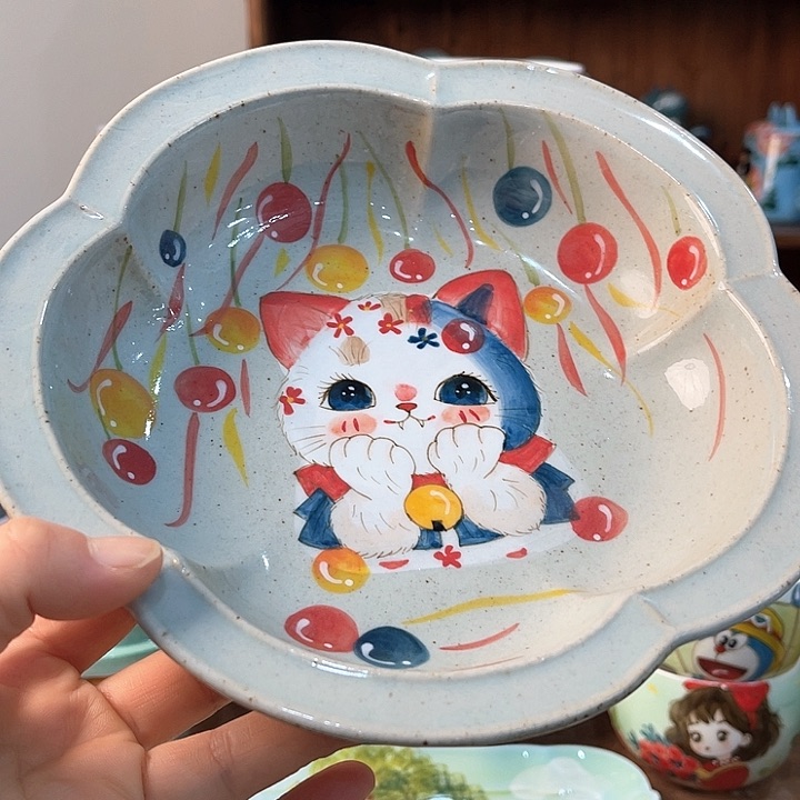 陶景德镇釉下手绘陶瓷 