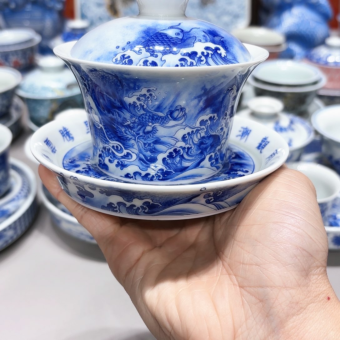 盖碗景德镇高温茶具