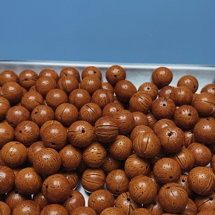 韶*桃核脖挂极限圆15花皮色差66颗