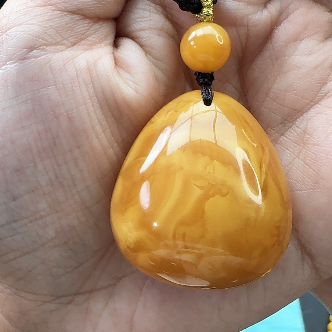 琥珀颈饰未镶嵌吊坠