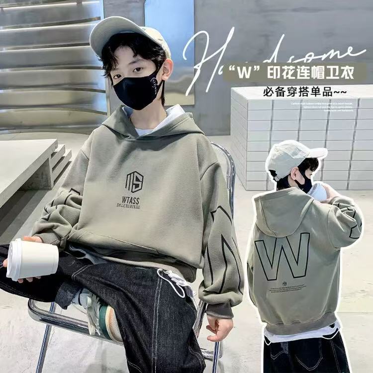 印花连帽卫衣5696