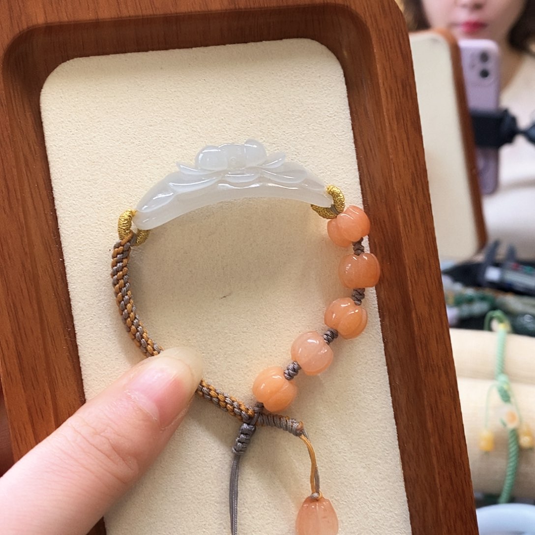 和田玉（白玉）手链未镶嵌和田玉手牌