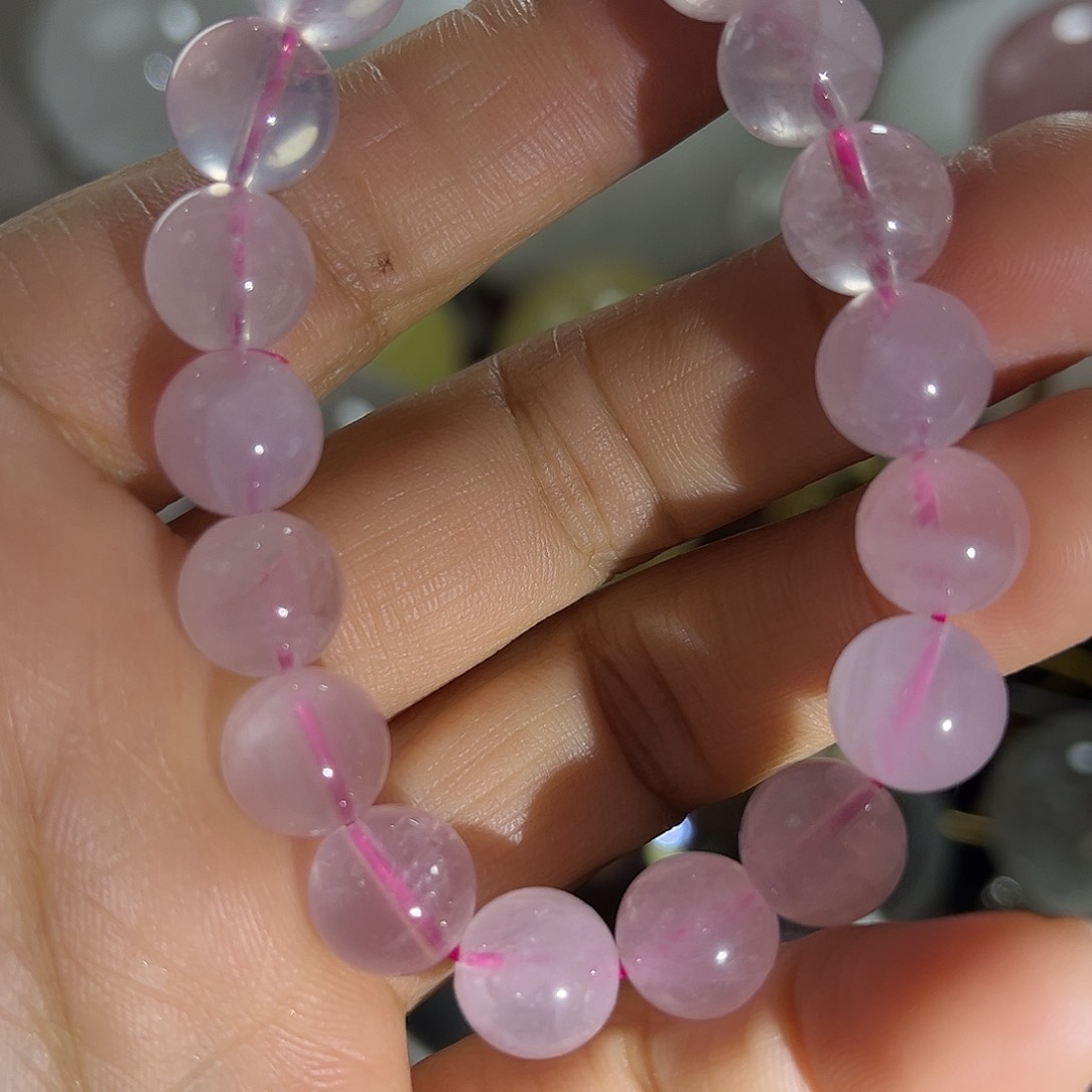粉水晶手链未镶嵌水晶