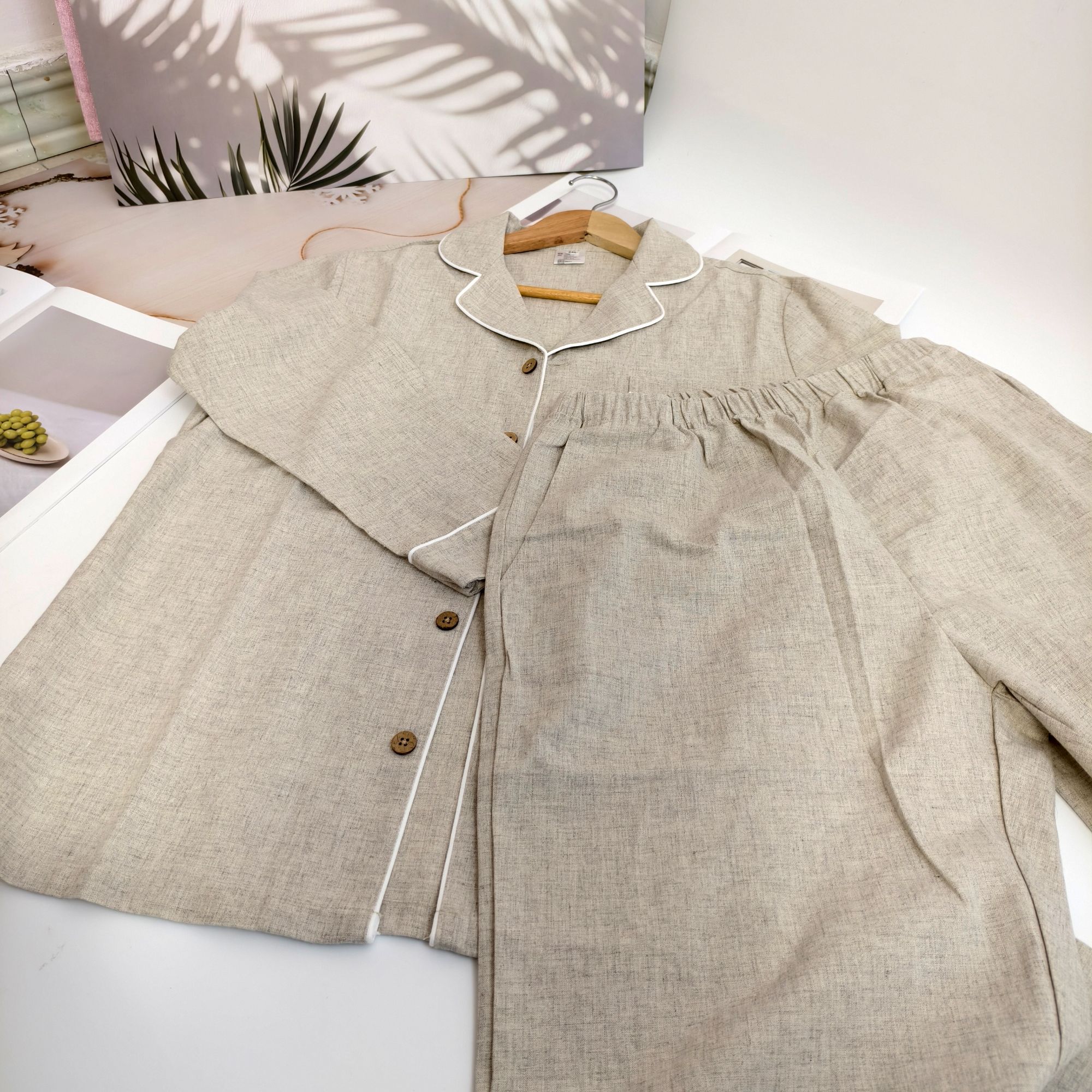 【秋冬家居服套装】汉麻双雨露21支双股加厚款家居服套装简约舒适