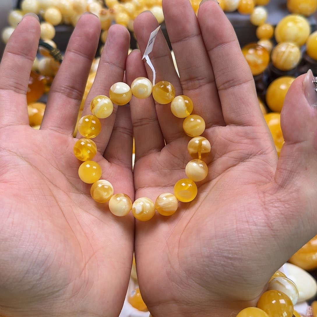 琥珀珠宝奇石未镶嵌12mm
