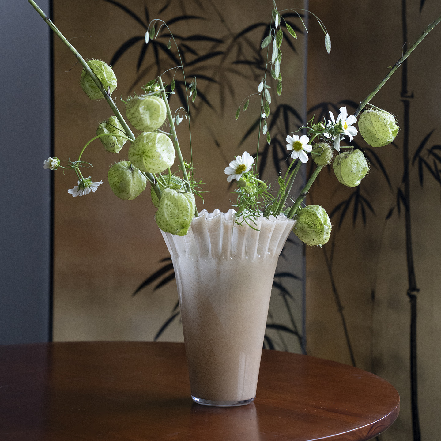 轻奢高级感玻璃花瓶摆件客厅插花水养鲜花瓶复古家居装饰艺术花器