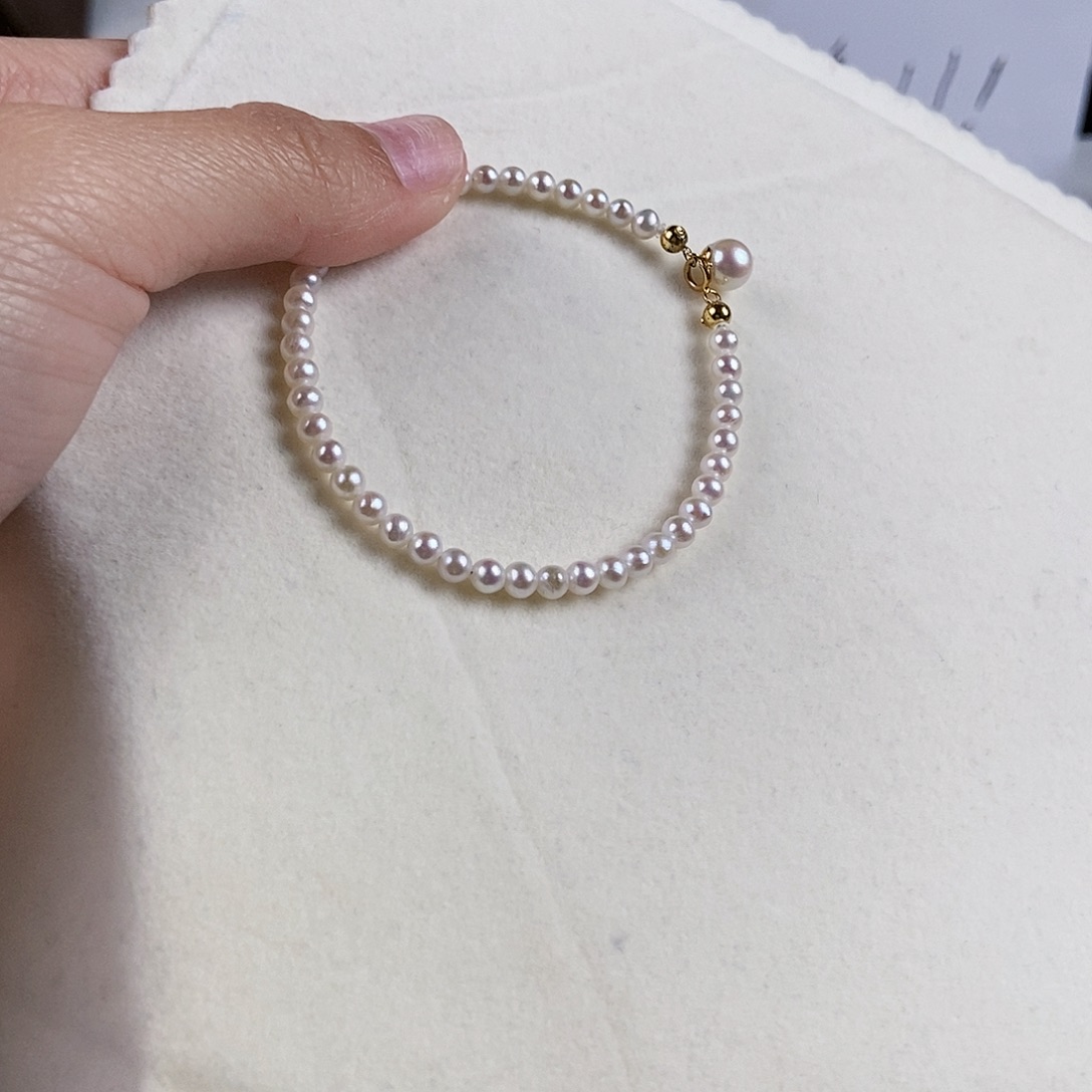 淡水珍珠手串银S925镶嵌