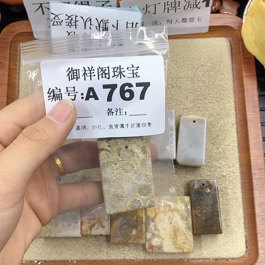 硅化珊瑚（珊瑚玉）颈饰未镶嵌是**呀