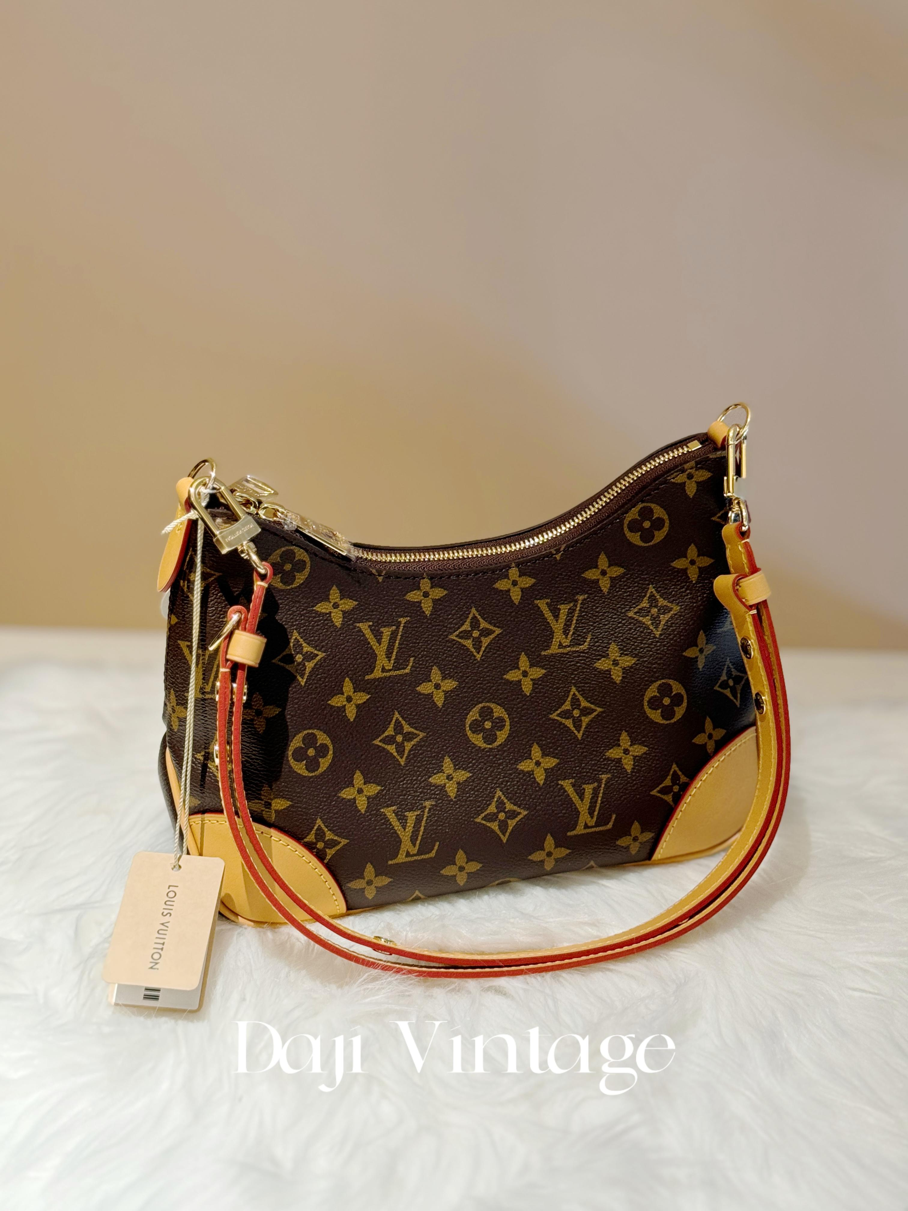 99新 LouisVuitton/路易威登 大吉中古2/Lv老花黄牛角斜挎包