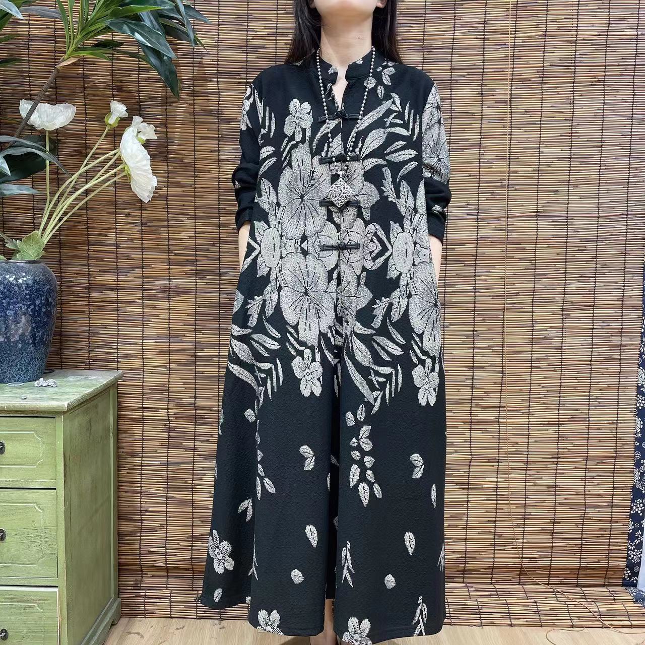 6305新款春秋百搭优雅气质显瘦长袖连衣裙QZ