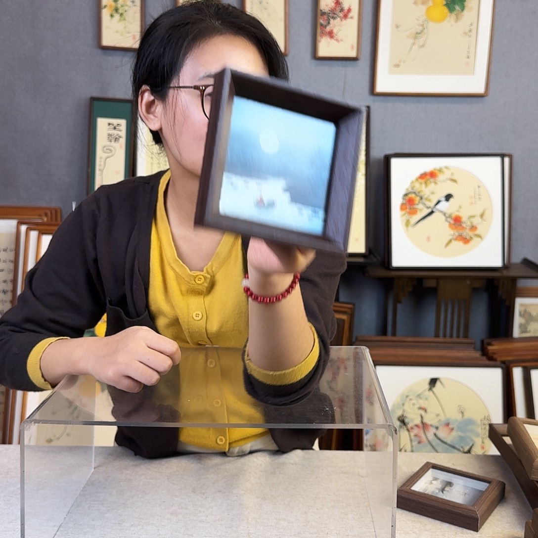 国画手绘带框尺寸：12*12