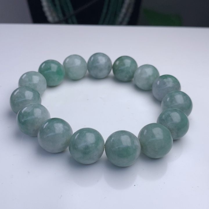 翡翠手串未镶嵌15mm！