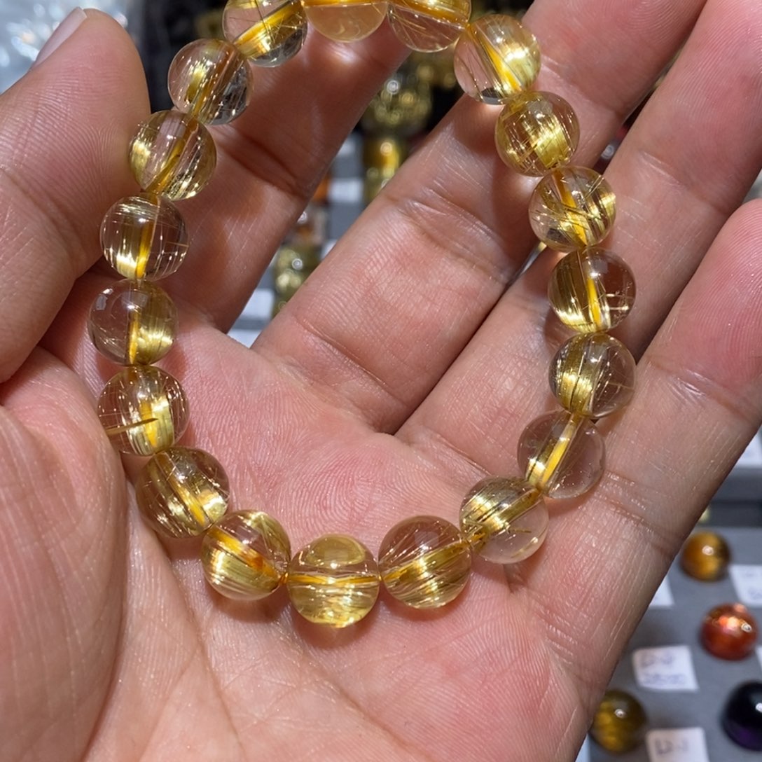 未镶嵌手链水晶钛晶顺发猫眼单圈10➕