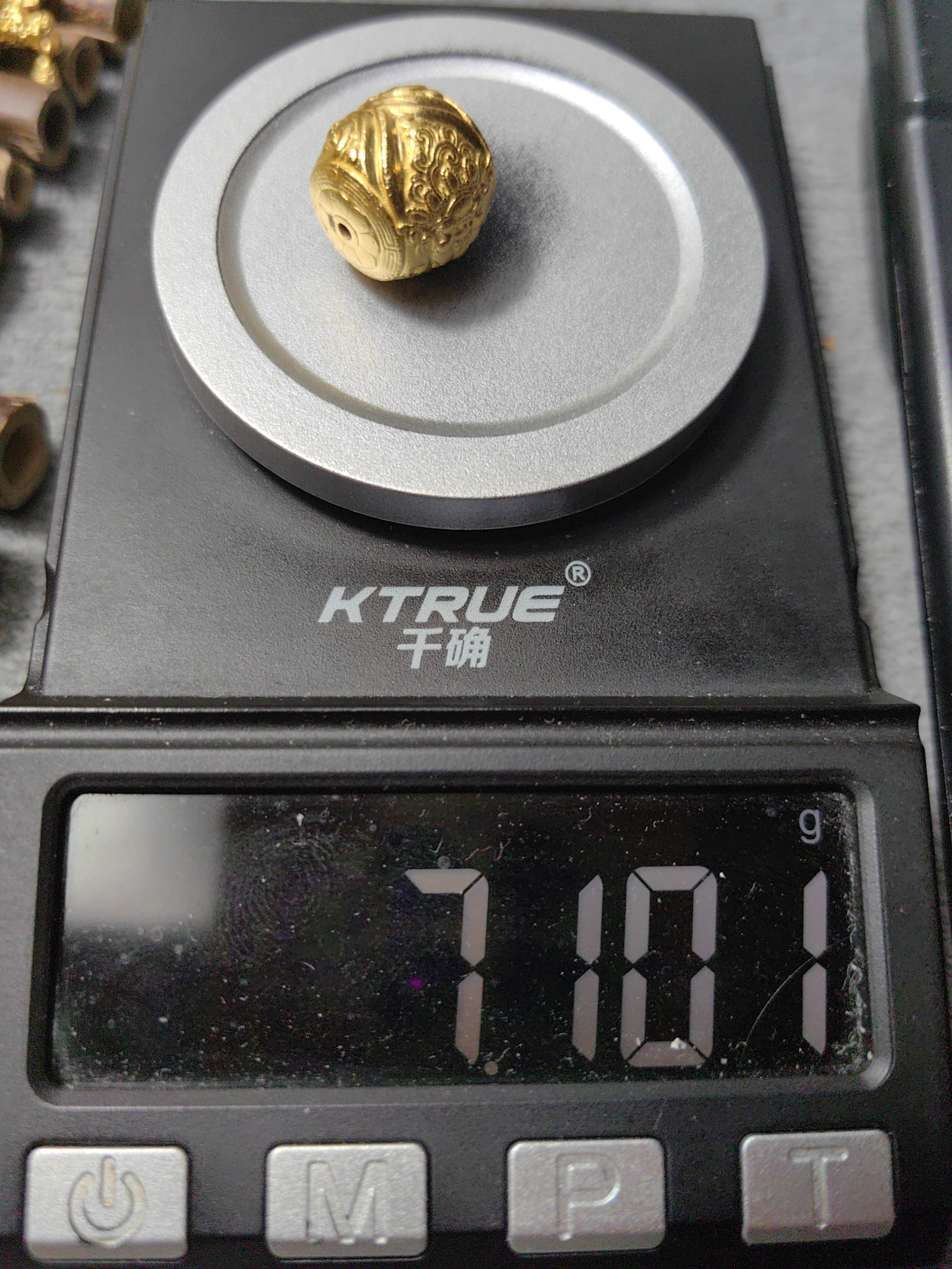 足金999黄财金珠黄金文玩配饰