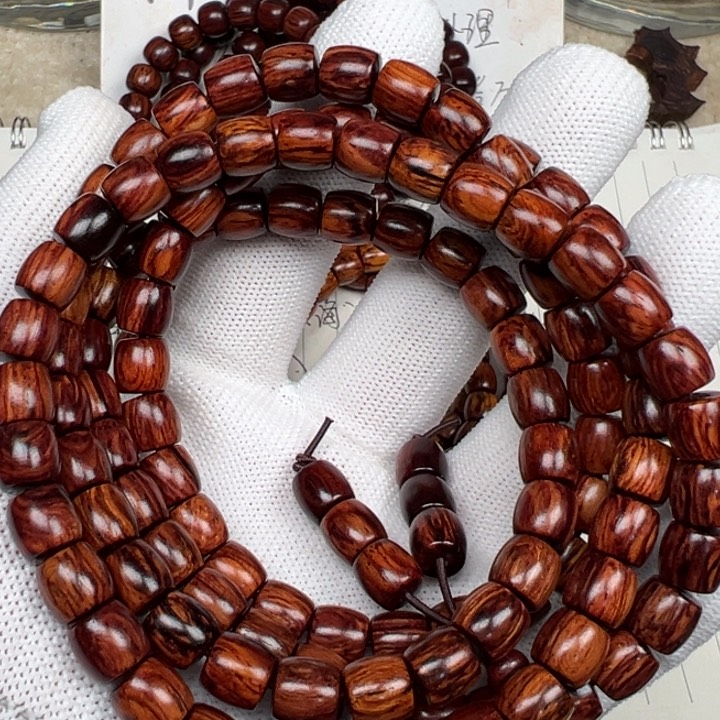 降真香手串/手链海南红降08*108直切红底全品