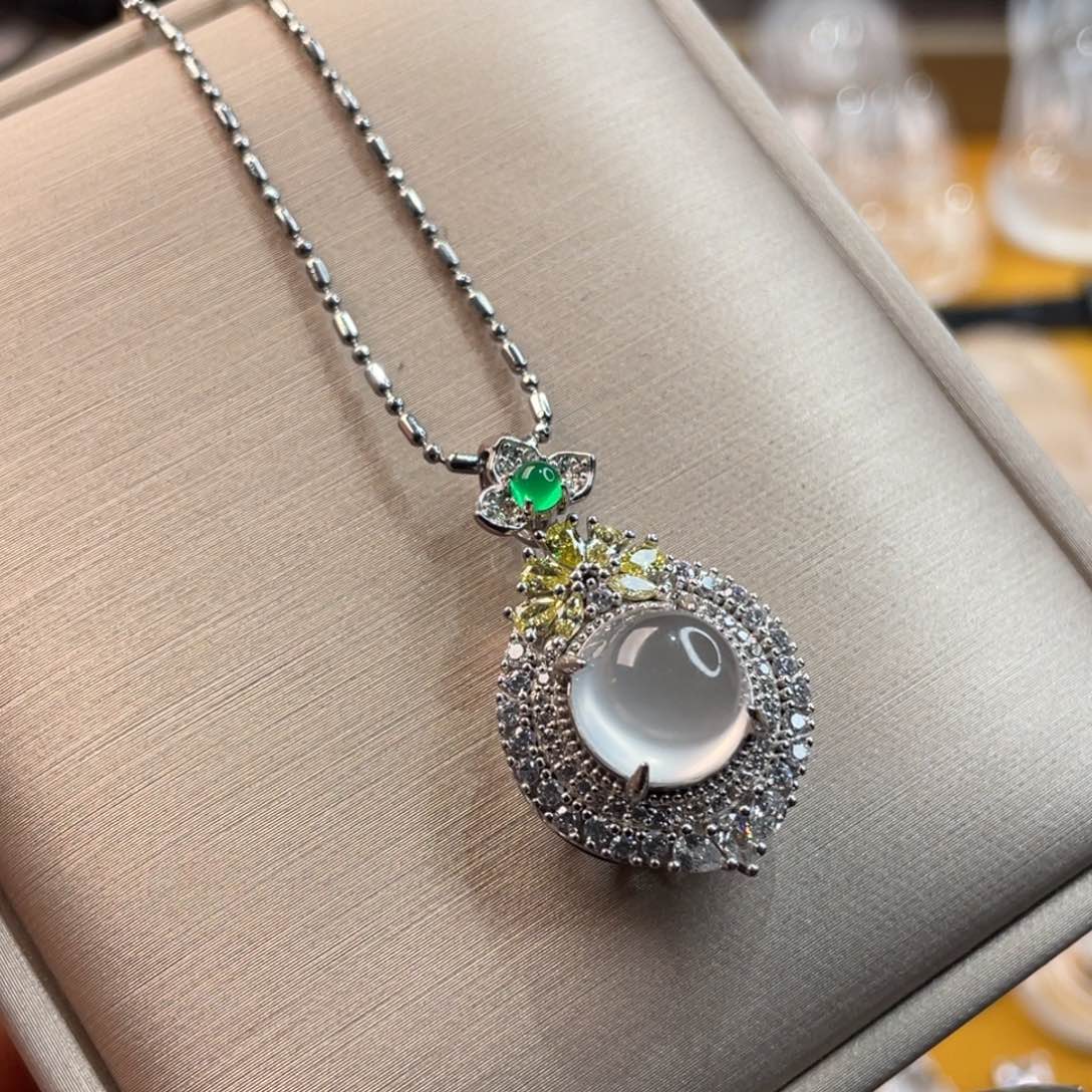 石英质玉新年礼物银S925镶嵌