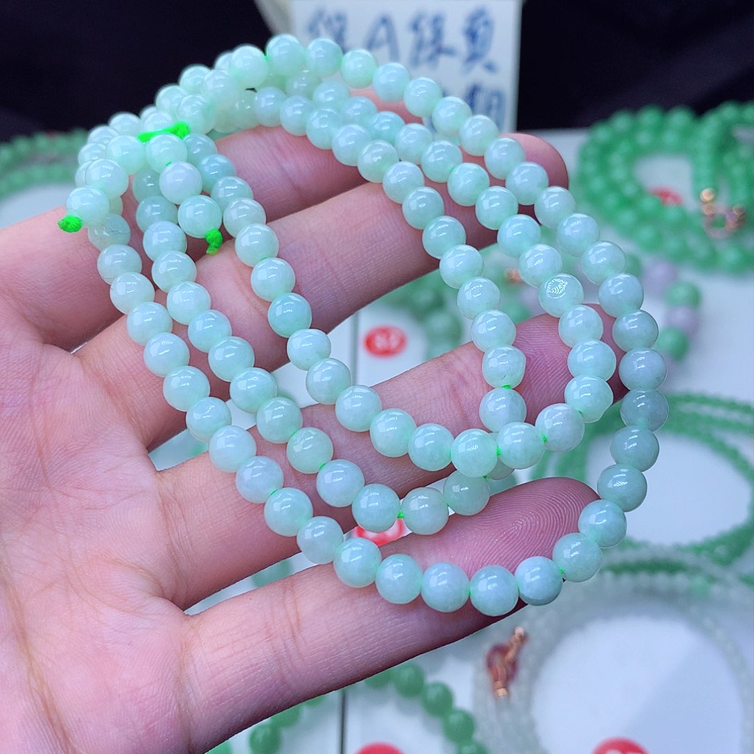 翡翠毛衣链未镶嵌?****?