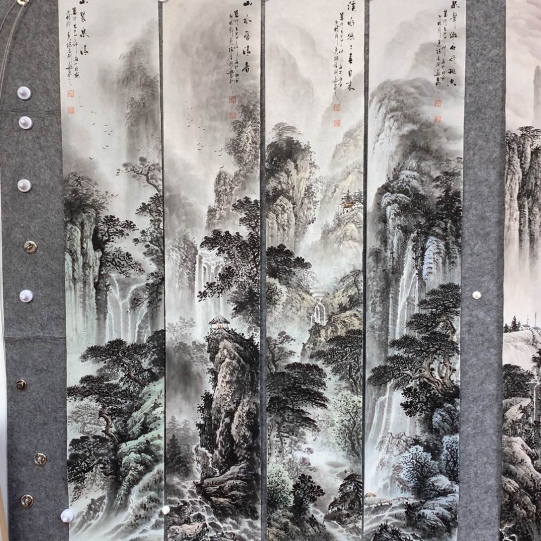 国画山水作品写意