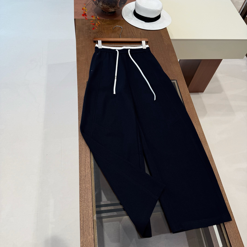 抽绳宽松拼接休闲休闲裤百搭秋季长裤直筒裤b319