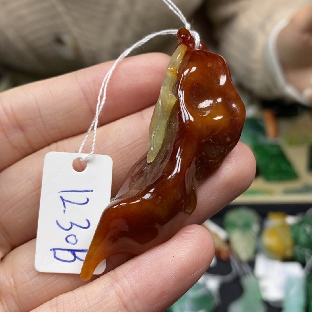 翡翠颈饰未镶嵌辣椒13号