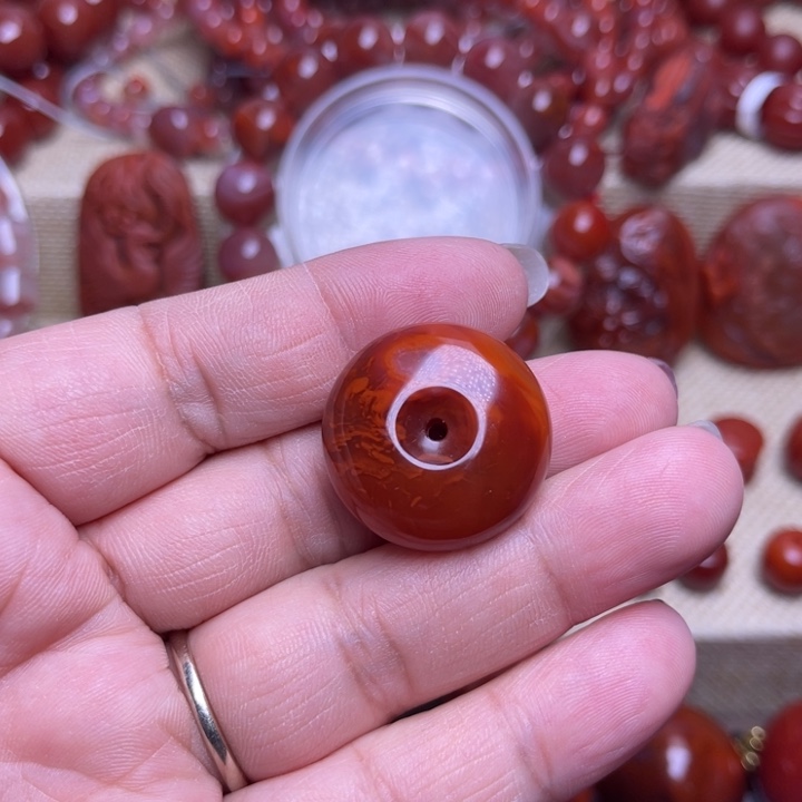 南红玛瑙未镶嵌手链平安扣2 5