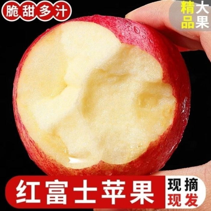 红富士苹果脆甜多汁现摘现发红富士苹果脆甜多汁冰糖新鲜水果