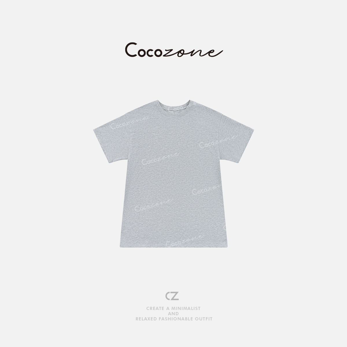 COCO ZONE 刘一一 纯色松弛美别致圆领显瘦短袖T恤 CD1A1122