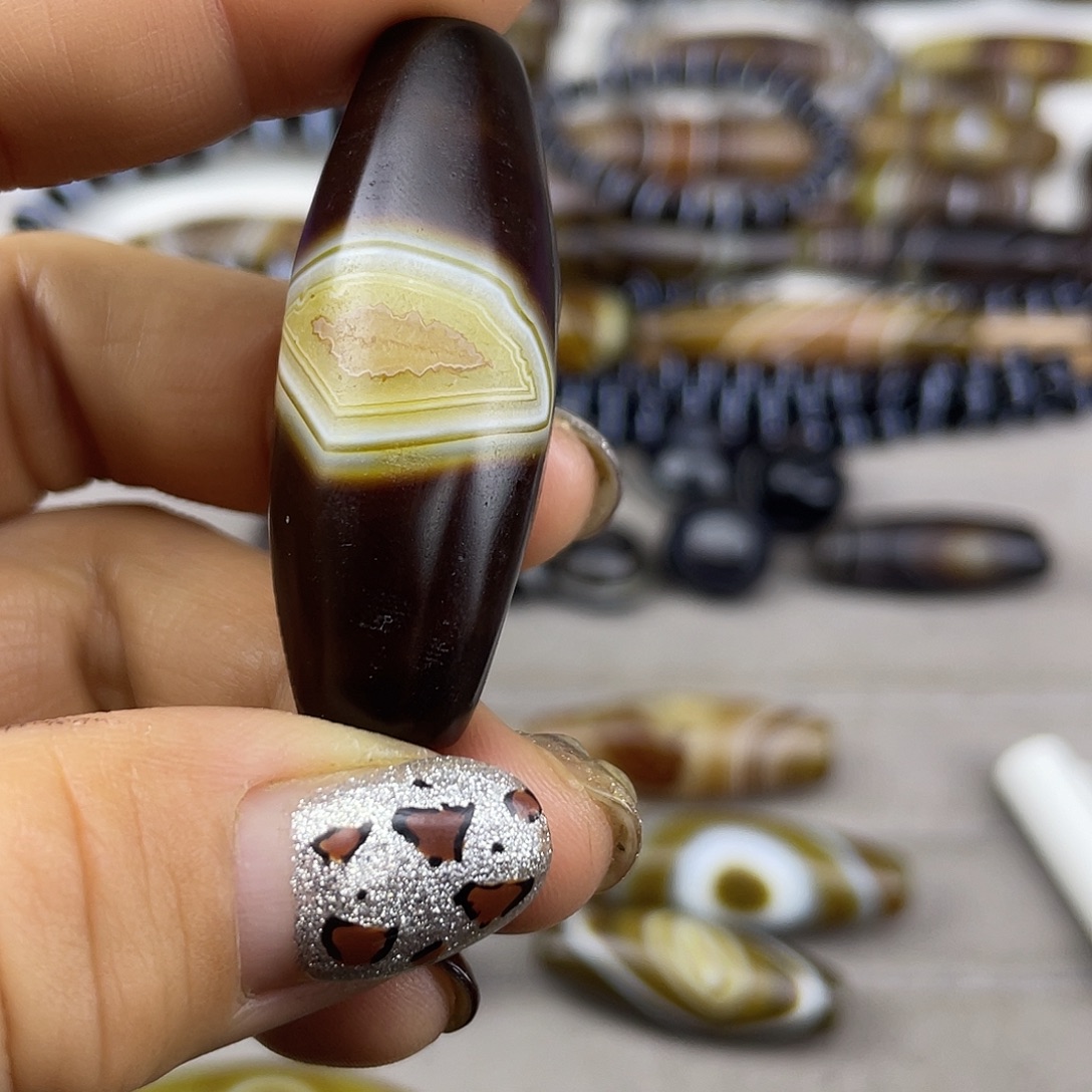 随***安玛瑙/玉髓散珠缠丝玛瑙