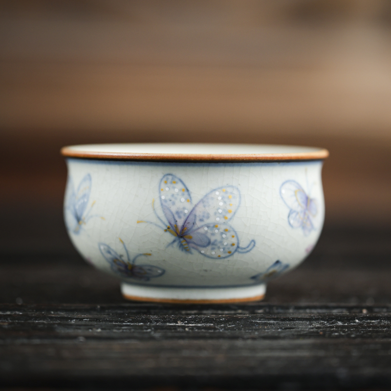 【慕白茶集】 描金蝶恋花-朴云堂-主人杯（朴杯0268）