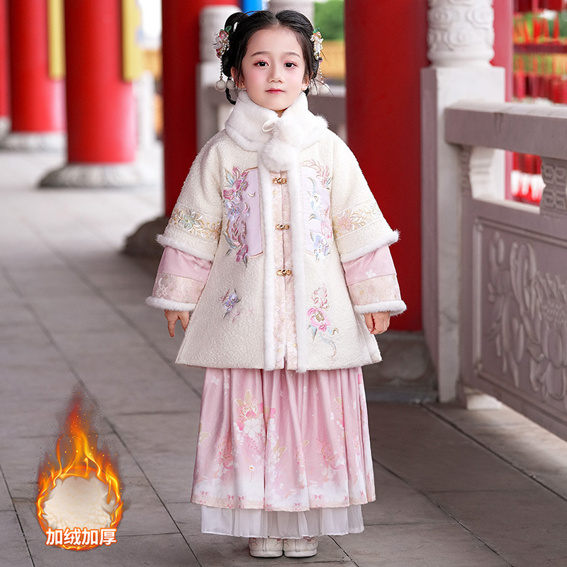 汉服年款冬季衣裙中国风加厚拜年服 