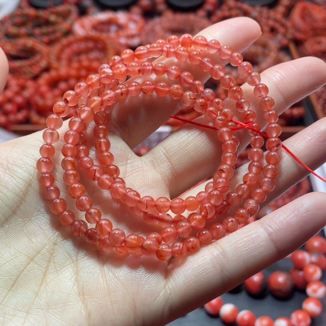 南红玛瑙手链未镶嵌