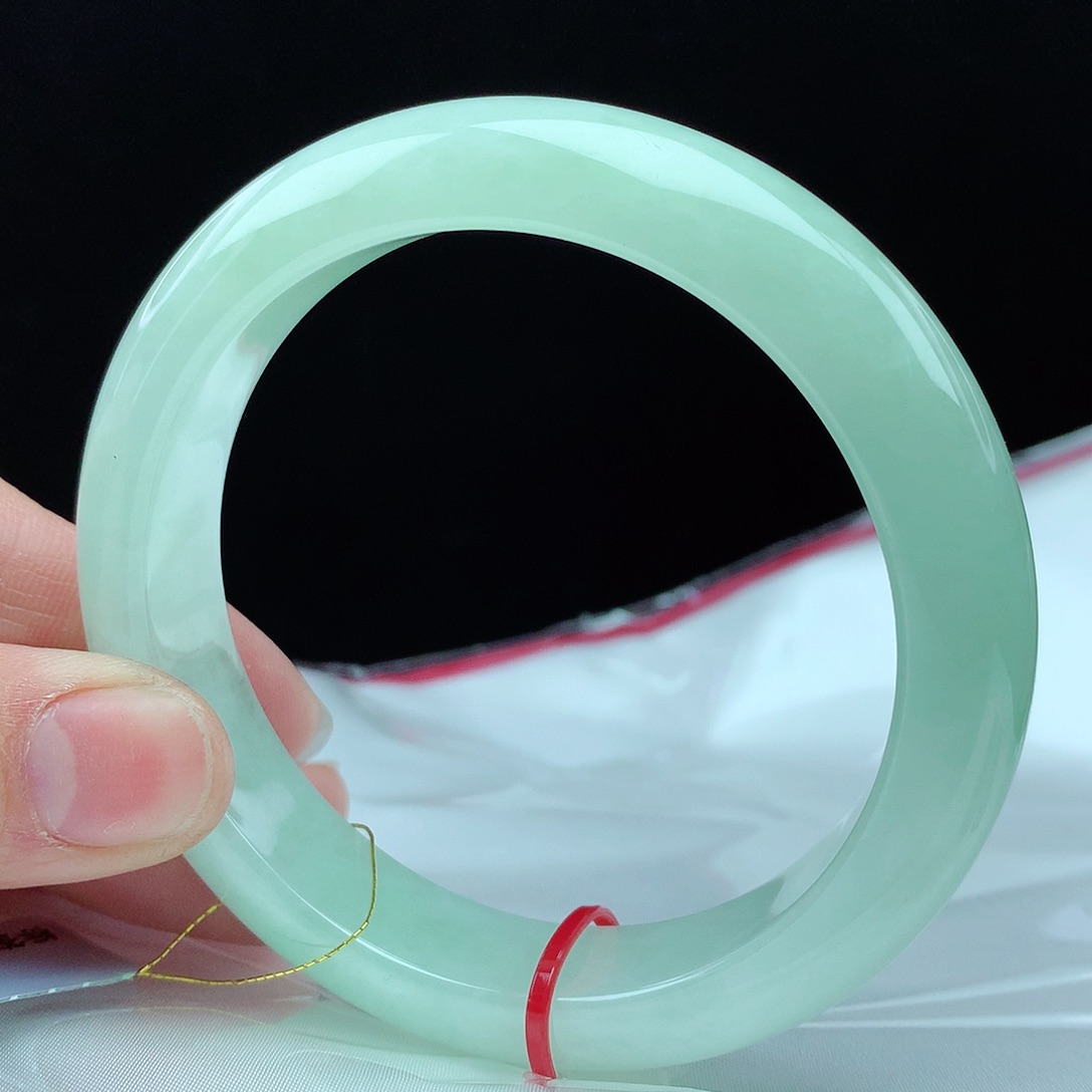 翡翠手镯未镶嵌59圈0876宽版