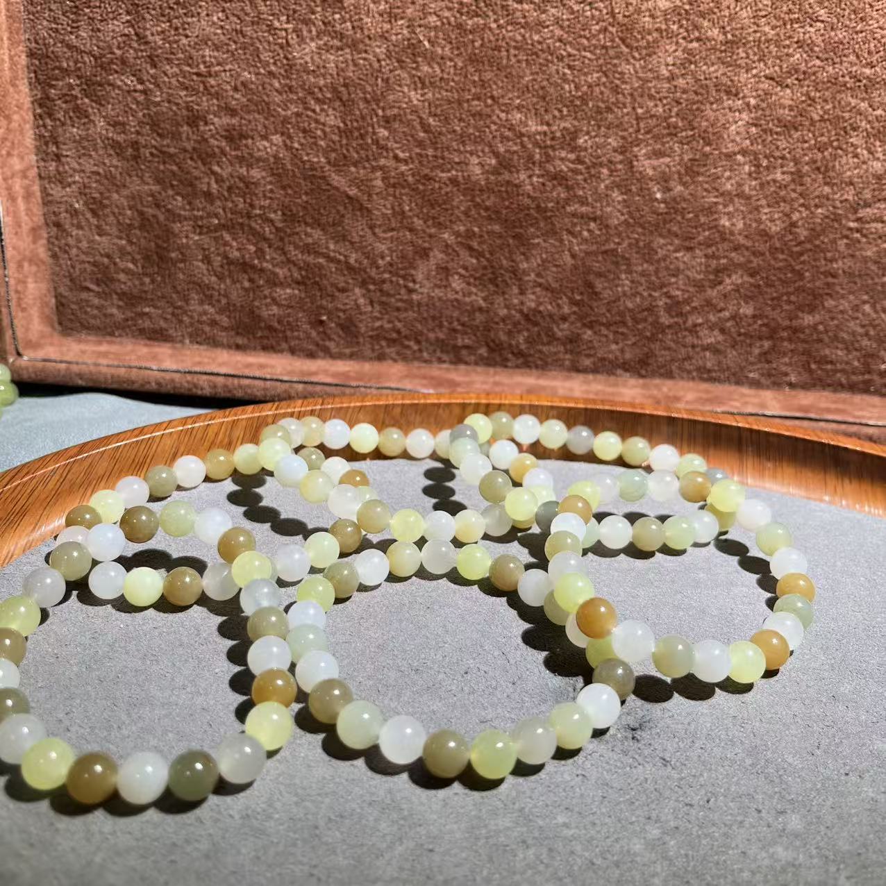 【张老斯珠宝】ysc185天然和田玉卡8手串（多样性发货 拍一发一）