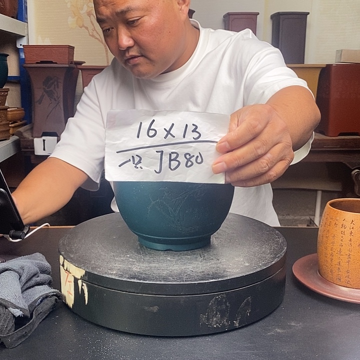 紫砂花盆货号一只JB80