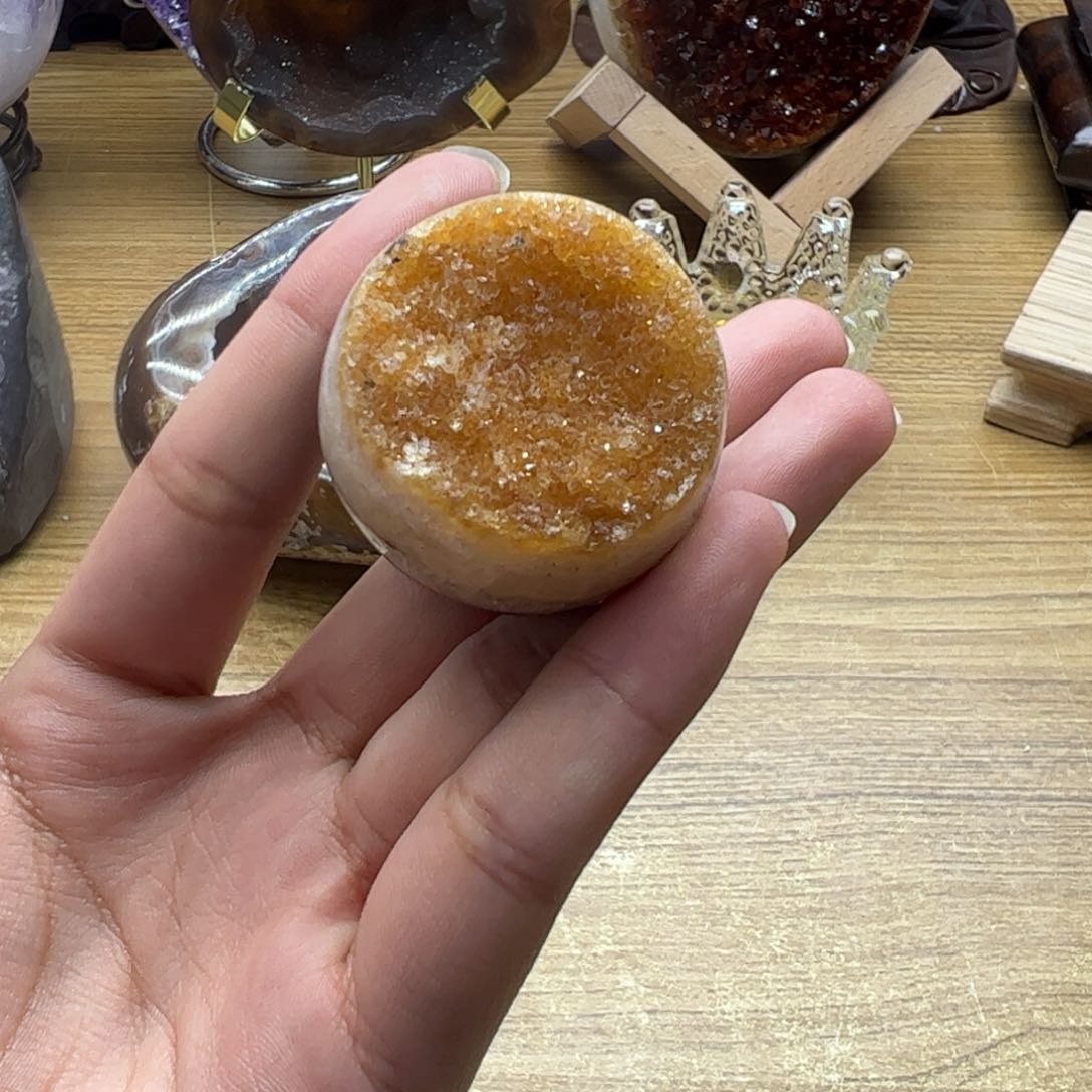 摆件未镶嵌水晶平面圆蛋45