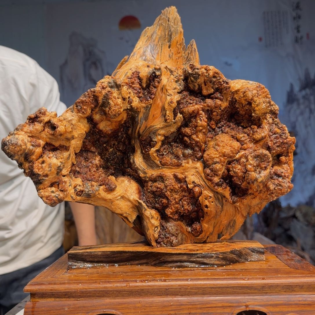 宋****木三丰琥珀木 天然摆件37