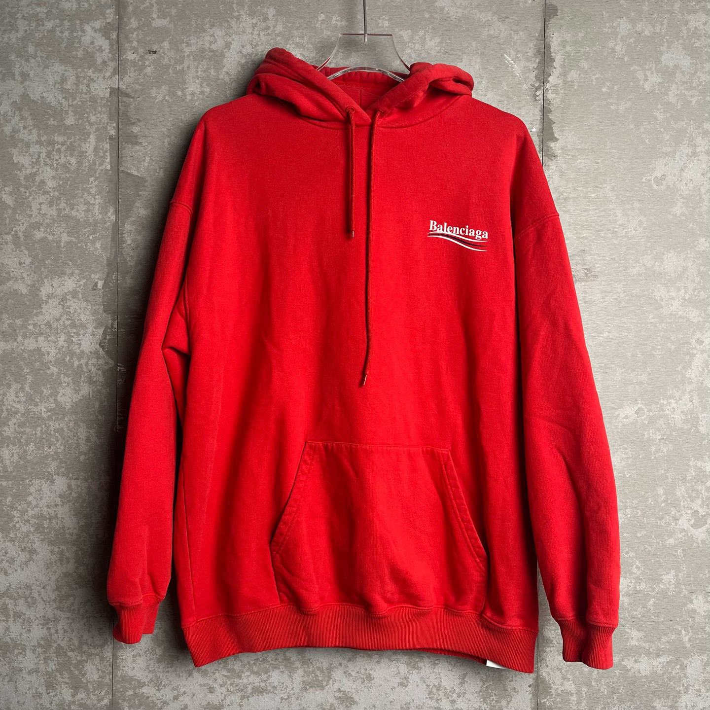 未使用 Balenciaga/巴黎世家 L*1/红色可乐卫衣帽衫/15504/JP