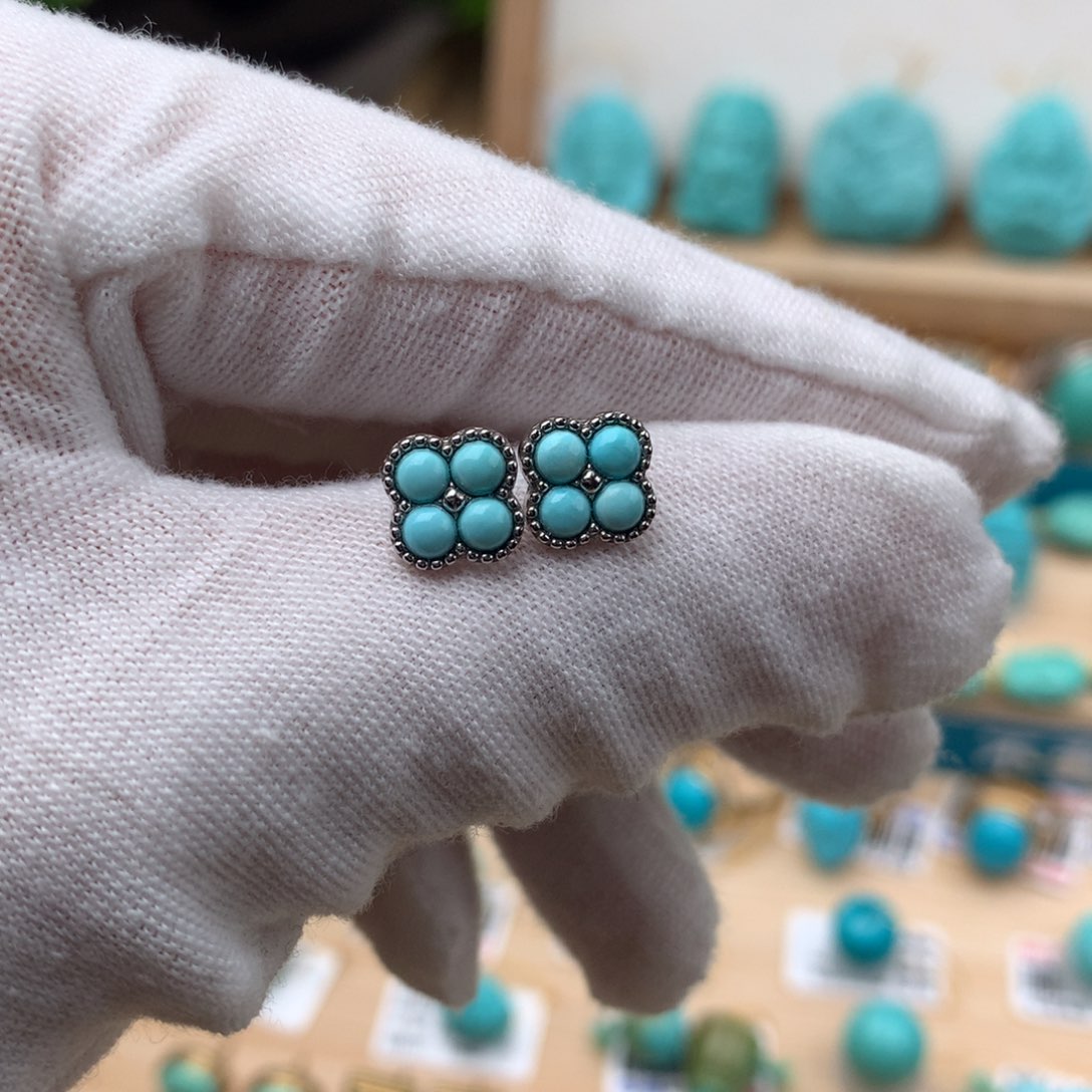 绿松石珠宝奇石银S925镶嵌