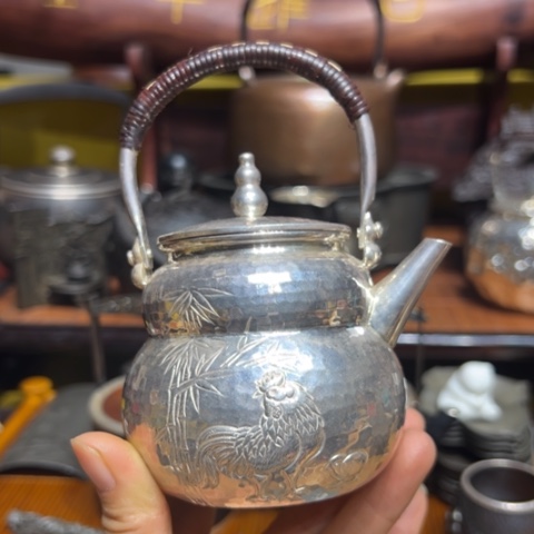 蜜安罐瓷香炉锡茶则